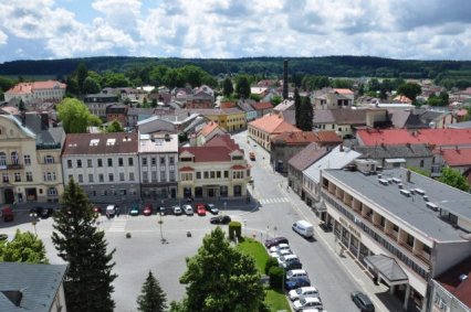 Humpolec - pohled z věže kostela