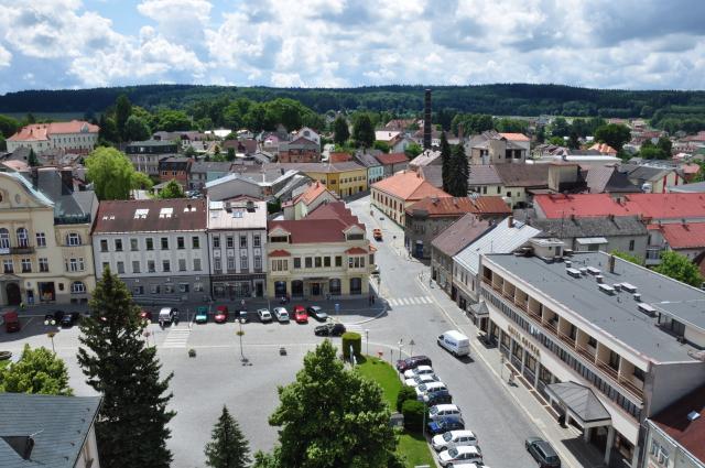 Humpolec - pohled z věže kostela